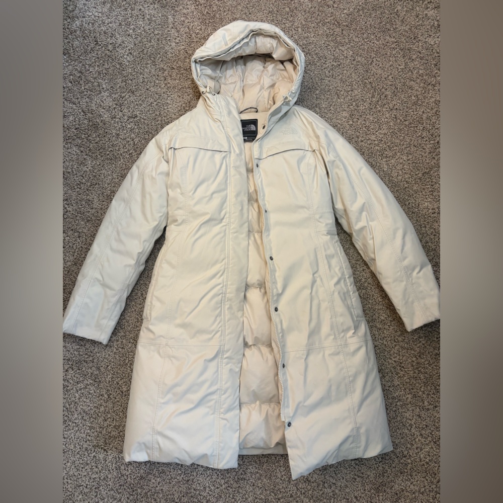 The North Face Off-White Hooded Puffer Jacket
